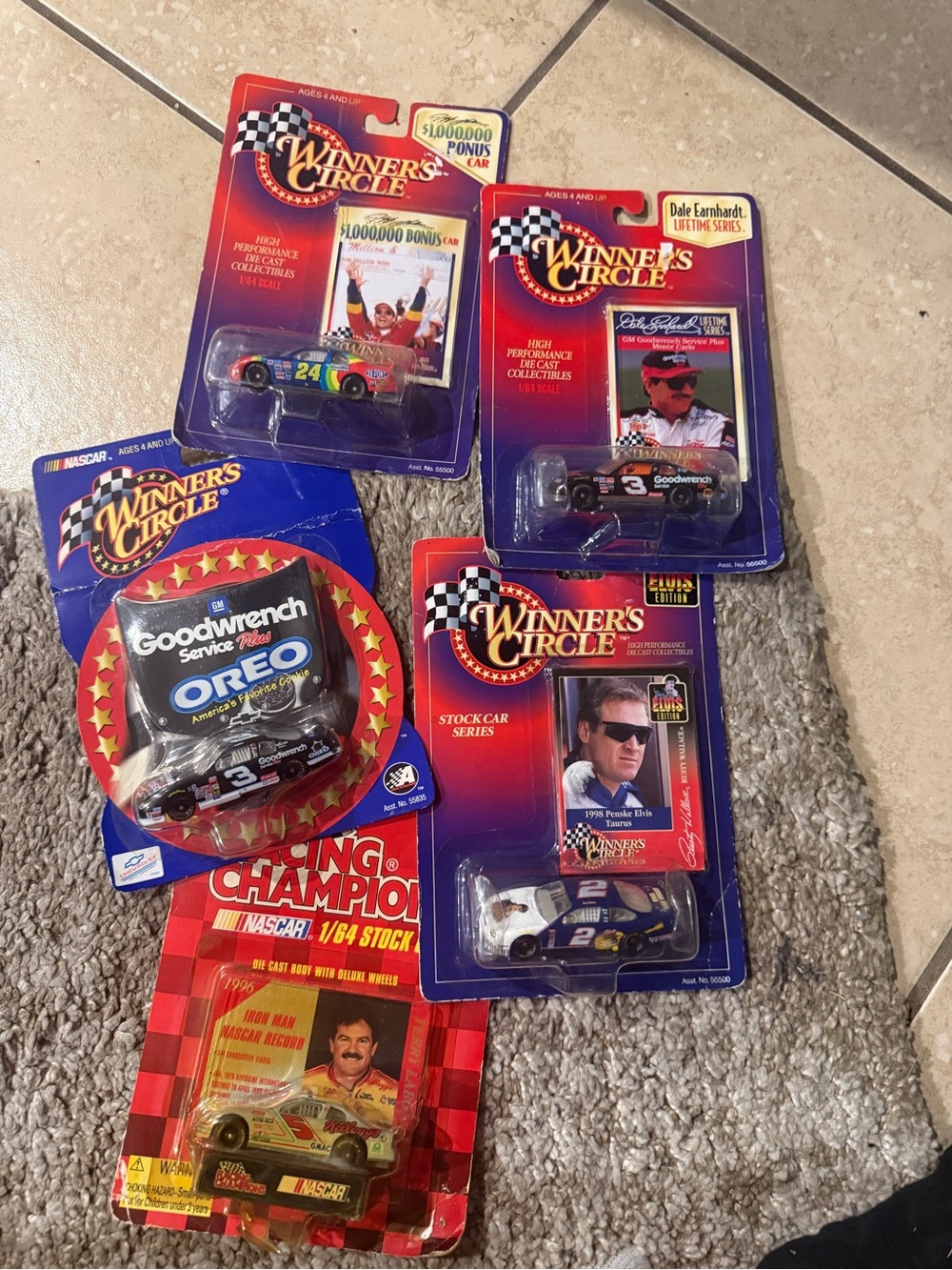 Winner's Circle & Racing Champions NASCAR Diecast Car Lot of 5